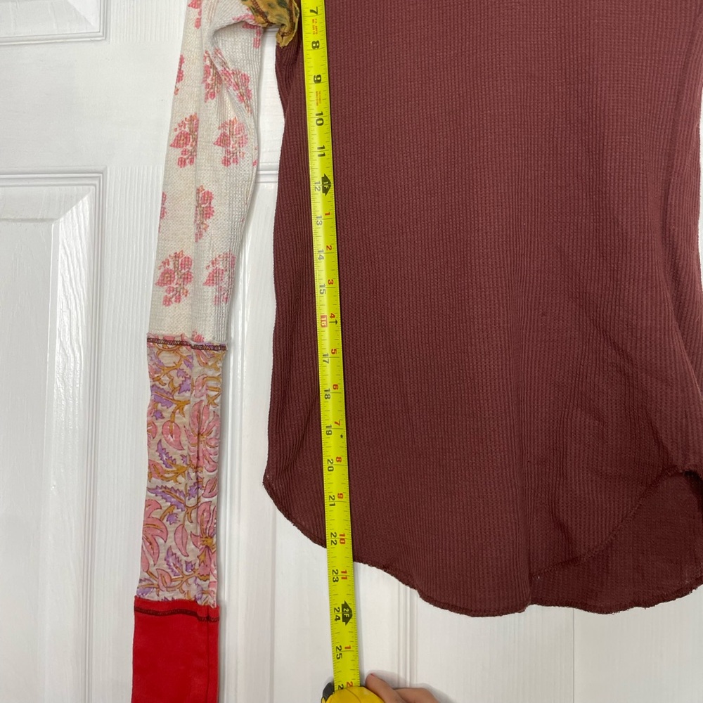 Free People Bright Side Thermal Patchwork Top In … - image 8